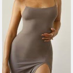 Joah Brown strapped split dress in mauve.  Worn once in great condition!